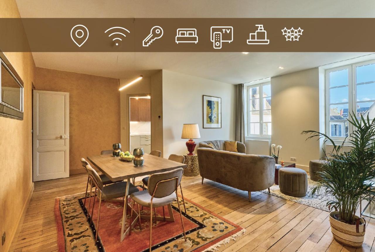 Appartement Montagnon - Les Suites Du Palais - Classe 4 Etoiles, Parking Prive, Vue Cathedrale, 3 Chambres, Primo C0Nciergerie Nevers Exterior foto